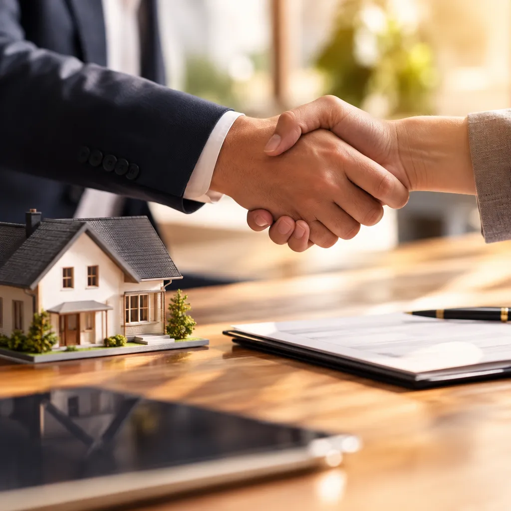 Négociation immobilière entre vendeur et acquéreur à Valence